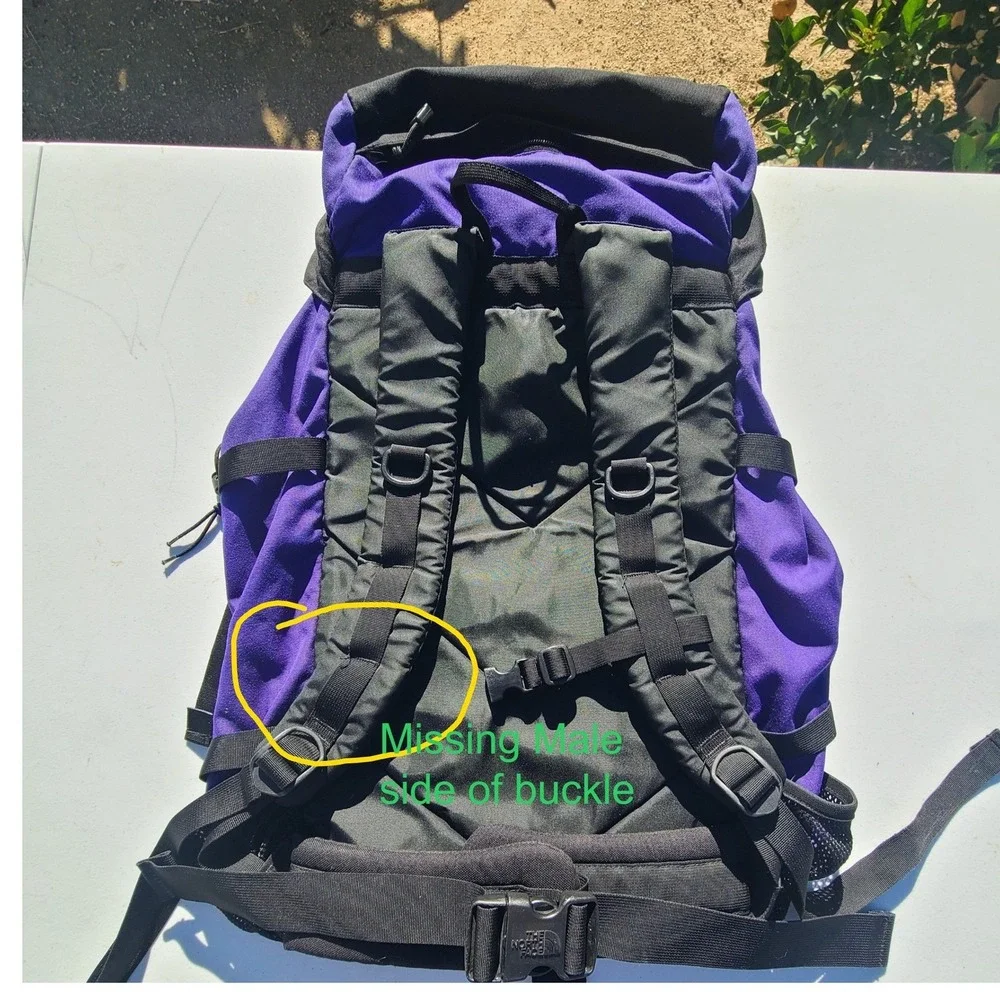 Vintage The North Face Purple Black Hiking Backpack Rucksack Gorpcore Daypack